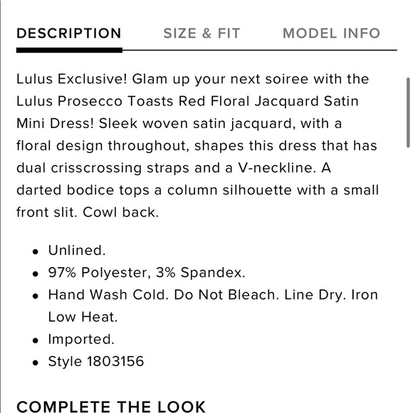 ❤️🥂Lulu’s Prosecco Toasts Red Floral Jacquard Mini Dress - XS 🥂❤️ - Picture 6 of 14